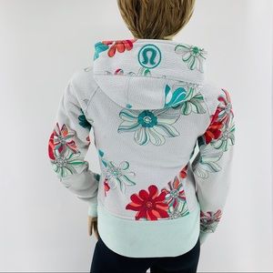 Lululemon Light Color Floral Scuba Hoodie